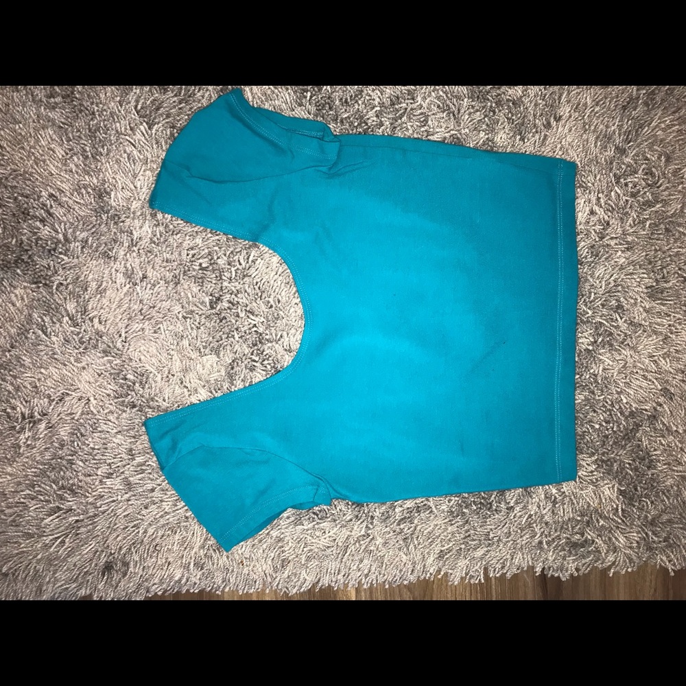 Blue crop top